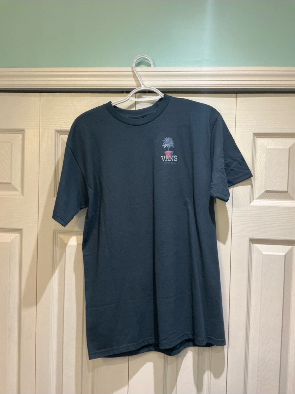 Vans Men's Short-Sleeve Tee in Teal with Palm Logo